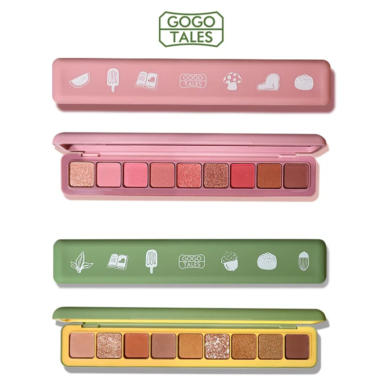 Палитра теней для век женщин Косметика макияжа Алмазный Блеск металлик 9 цветов