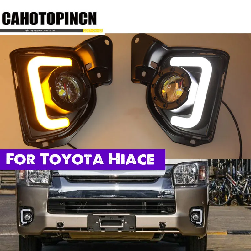 2 шт. для Toyota Hiace 2014 2015 2016 2017 2018 автомобиля 12V светодиодный DRL Дневной светильник