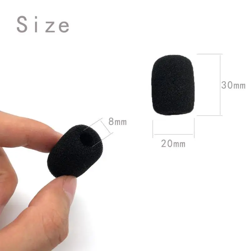10 шт. 30 мм мягкая эластичная губчатая Крышка для головки микрофона гарнитуры