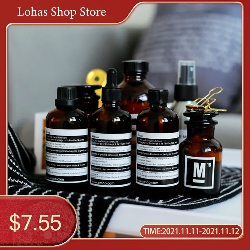 

Scandinavian Chic Glass Storage Jar with Sticker Nordic Modern Minimalist Desk Storage Bottle Organizer Flower Container Decor