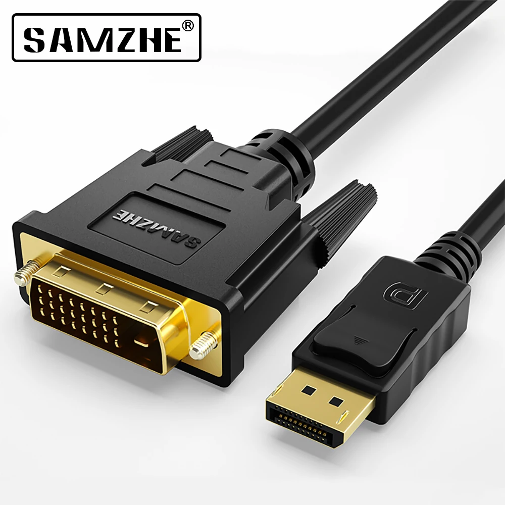 SAMZHE кабель для дисплея с портом DVI M/M порт DP на Соединительный адаптер 1080P 3D ПК
