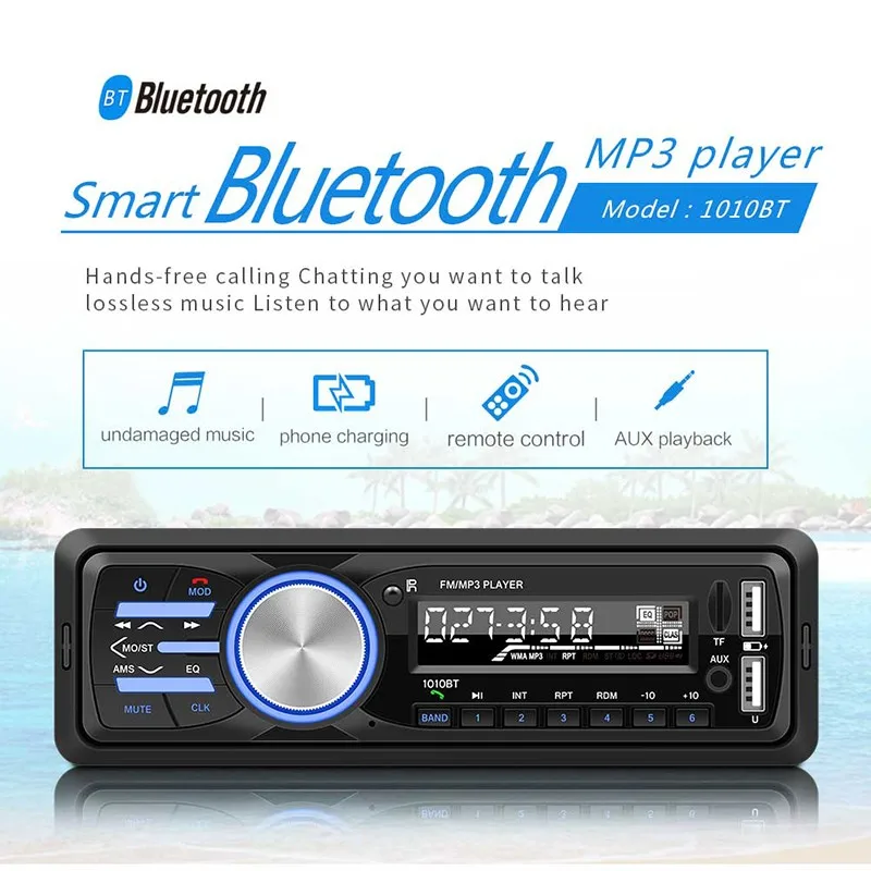 Bluetooth автомагнитолы с пультом дистанционного управления 1 Din Авторадио MP3 плеер Автомобильный стерео радио Aux FM приемник качественный мультимедийный плеер