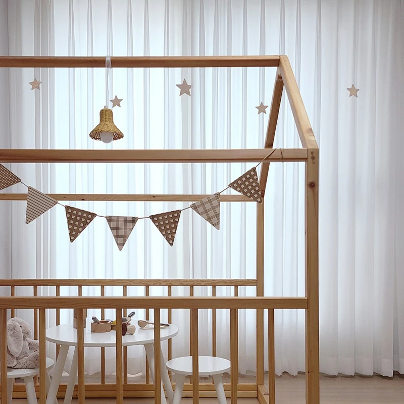 Лесными ресурсами деревянный баннеры Baby Shower украшения День рождения флаг день