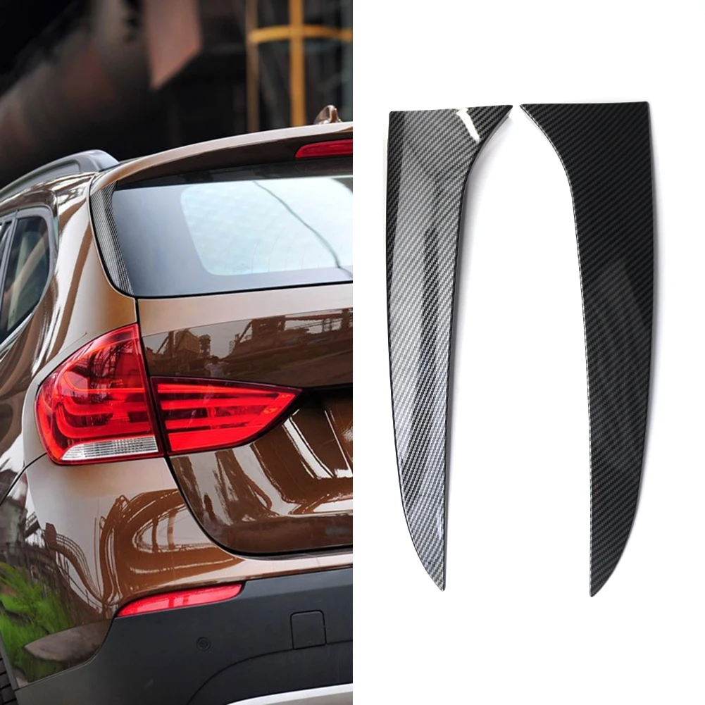 

1 пара утиный сплиттер для BMW E84 X1 2009-2015 вертикальный боковой спойлер на окно яркие черные стикеры аксессуары для стайлинга автомобиля