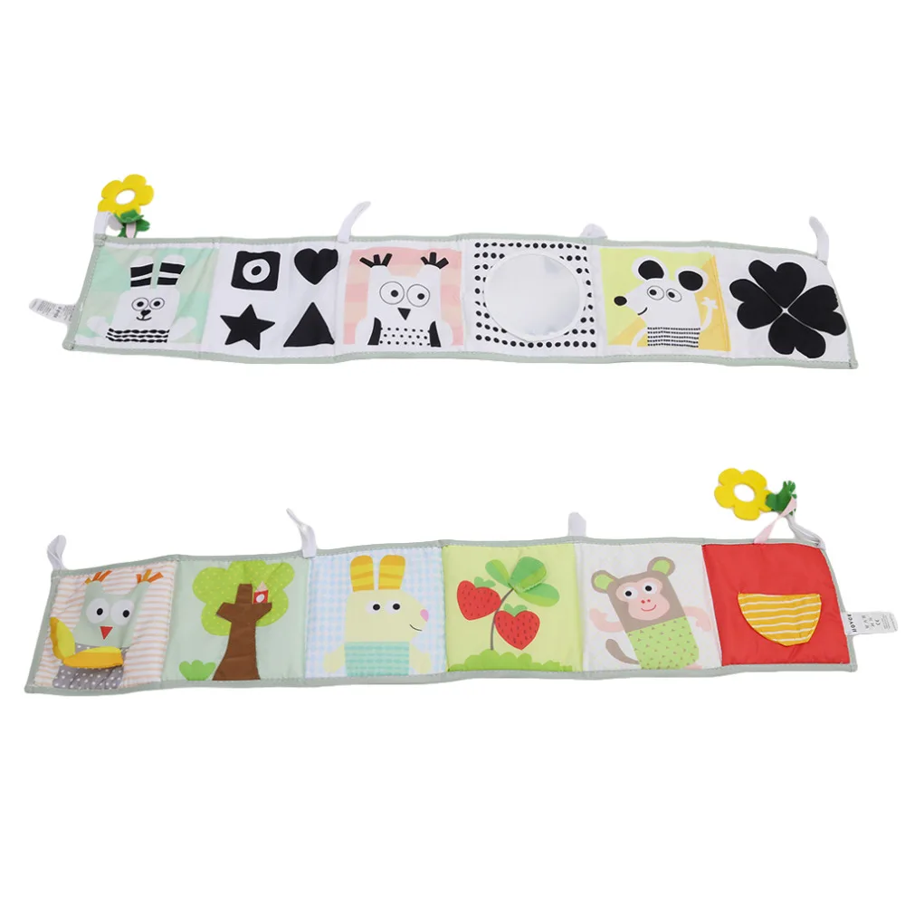 

Baby Toys Crib Bumper Baby Cloth Book Baby Rattles Knowledge Around Multi-Touch Colorful Bed Bumper For Kids Toys