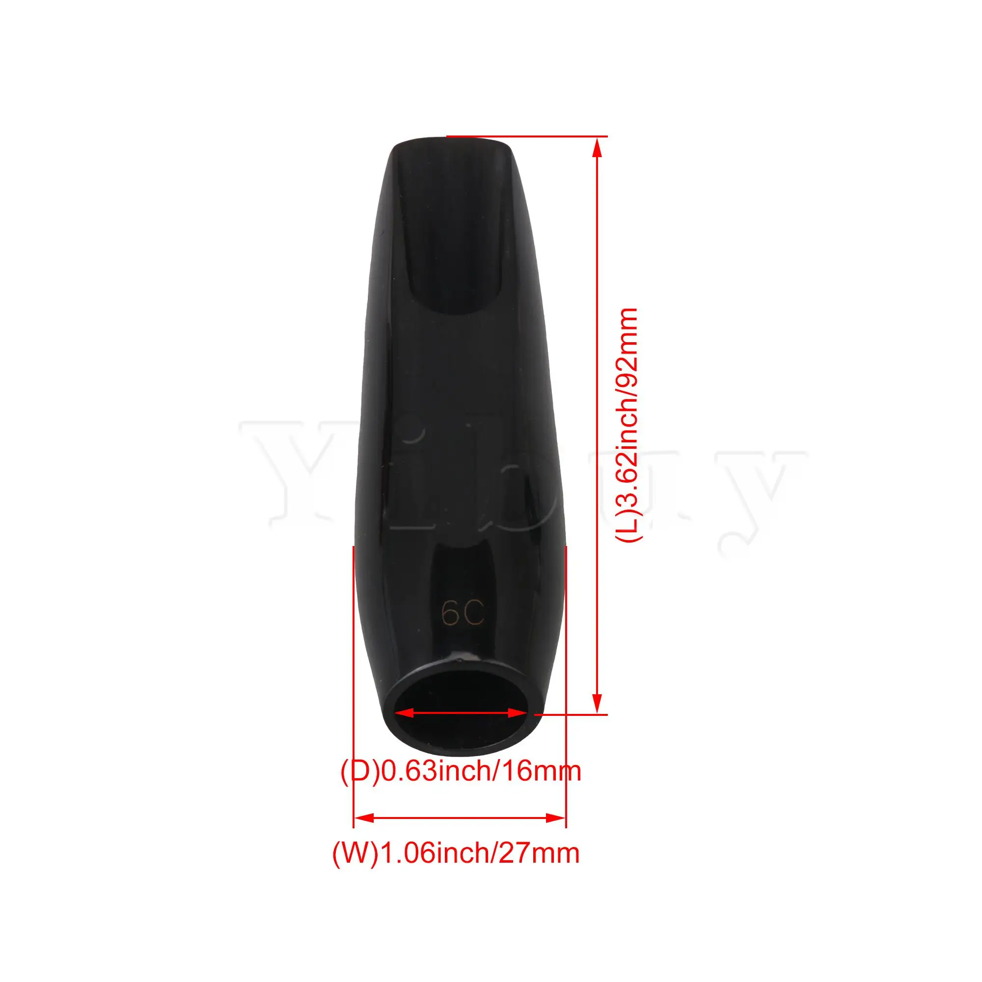 

Yibuy 6C E Flat Alto Saxophone Bakelite Mouthpiece Musical Instrument Parts