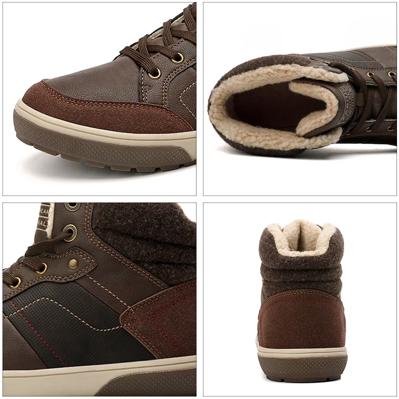 Горные завоеватели мужские ботинки из искусственной кожи уличные теплые