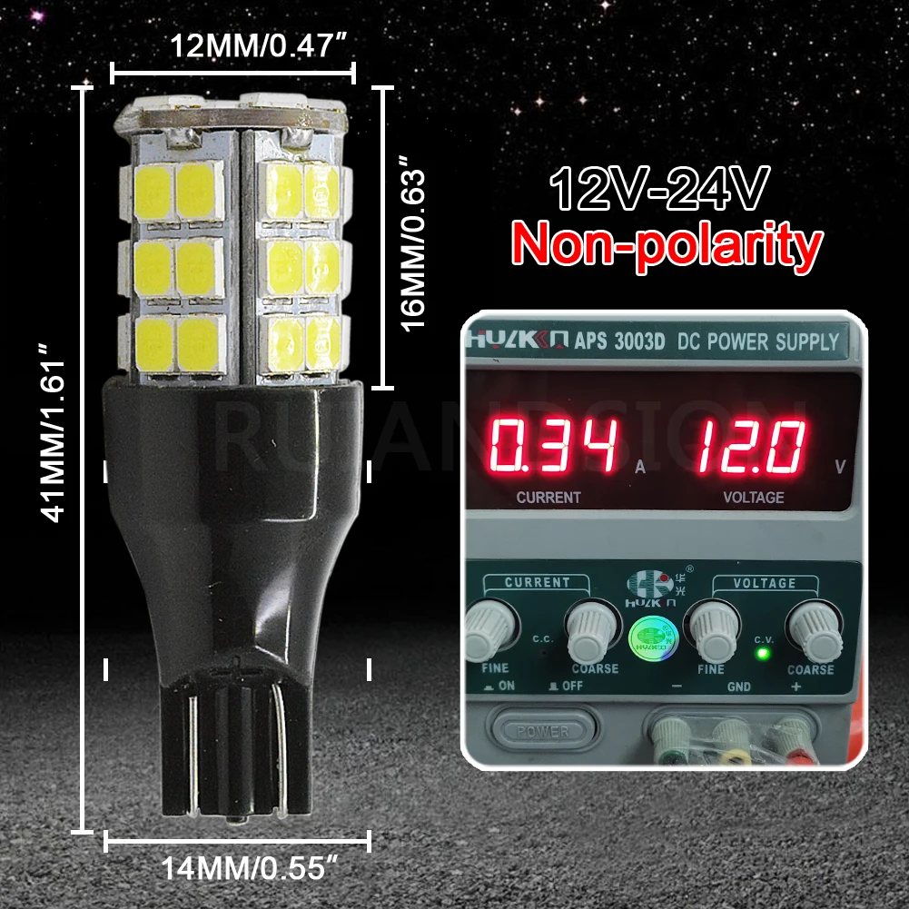 Ruiandsion 4 шт. Вт AC12V 24 в супер яркий T15 W16W 921 33/36 SMD LED 2835 запасной задний фонарь Авто Canbus