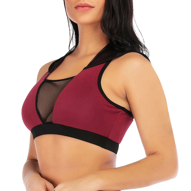 wine red Sfit, Женский сетчатый комплект для бега, фитнеса, талии, йоги, спортивная одежда, женские спортивные костюмы, спортивная одежда для бега, женская одежда - Цвет: wine red