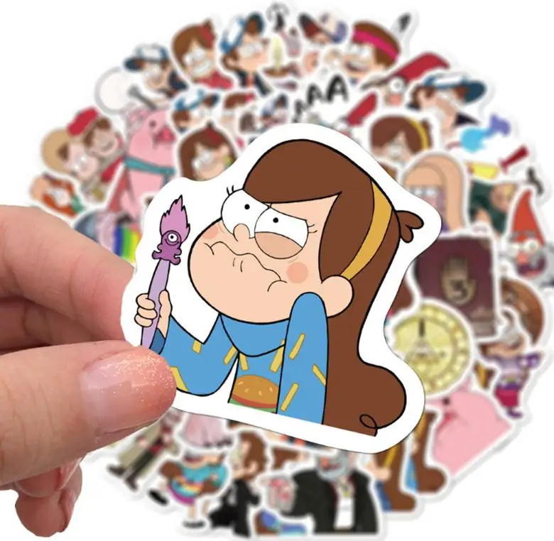 103050pcs movie grotesque town sticker school student diary hand ledger stationery mobile phone guitar decoration kawaii toys free global shipping