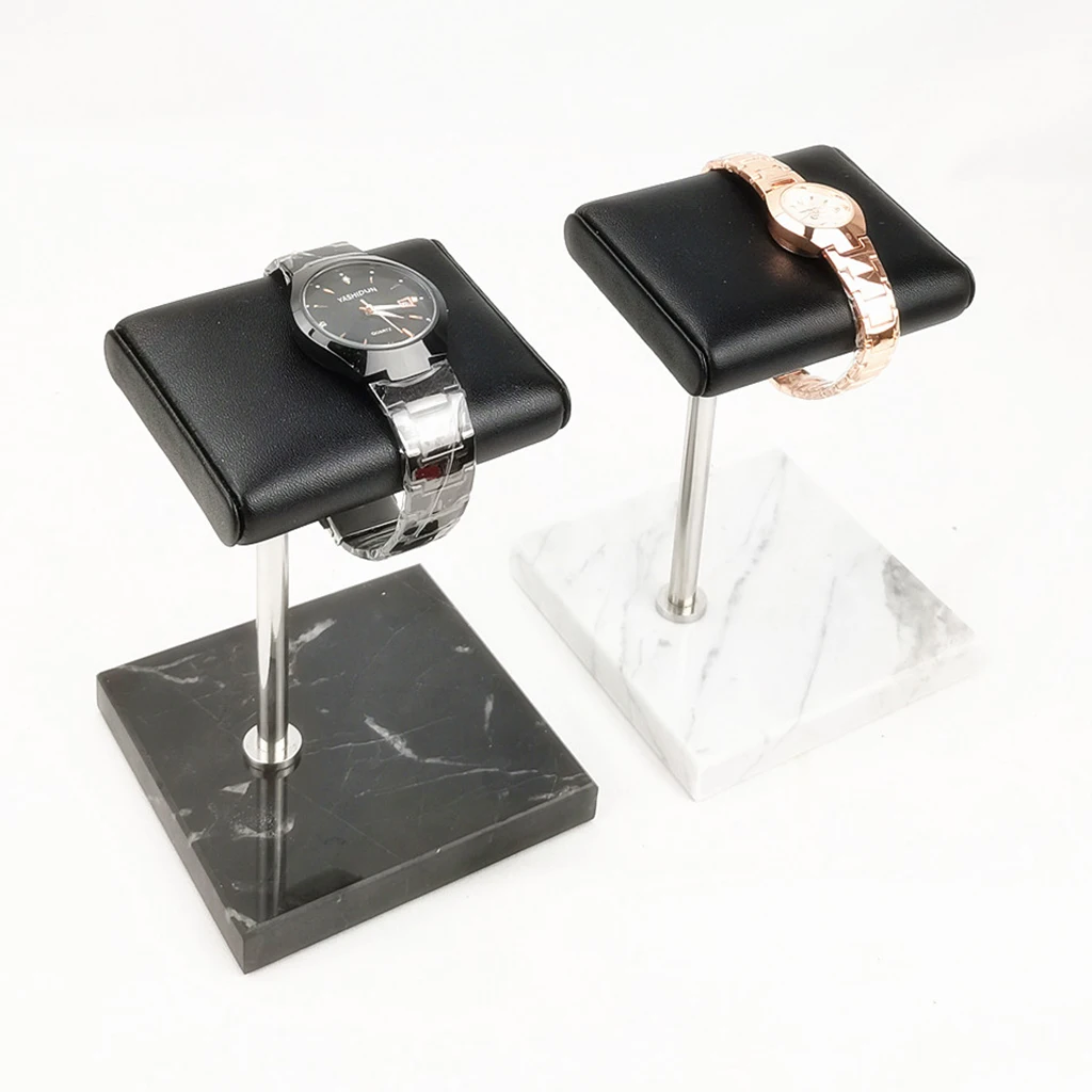 

New Marble and PU Leather Watch Holder Stand Storage Boxes Case Fashion Watch Display Case Jewelry Gift Organizer