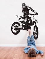 motocross motorcycle racing vinyl wall sticker competitive motorcycle racing home kids room youth office art deco sticker gift