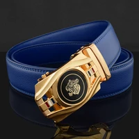 latest men belt red high quality cow genuine leather luxury chinese tiger young men waist belt