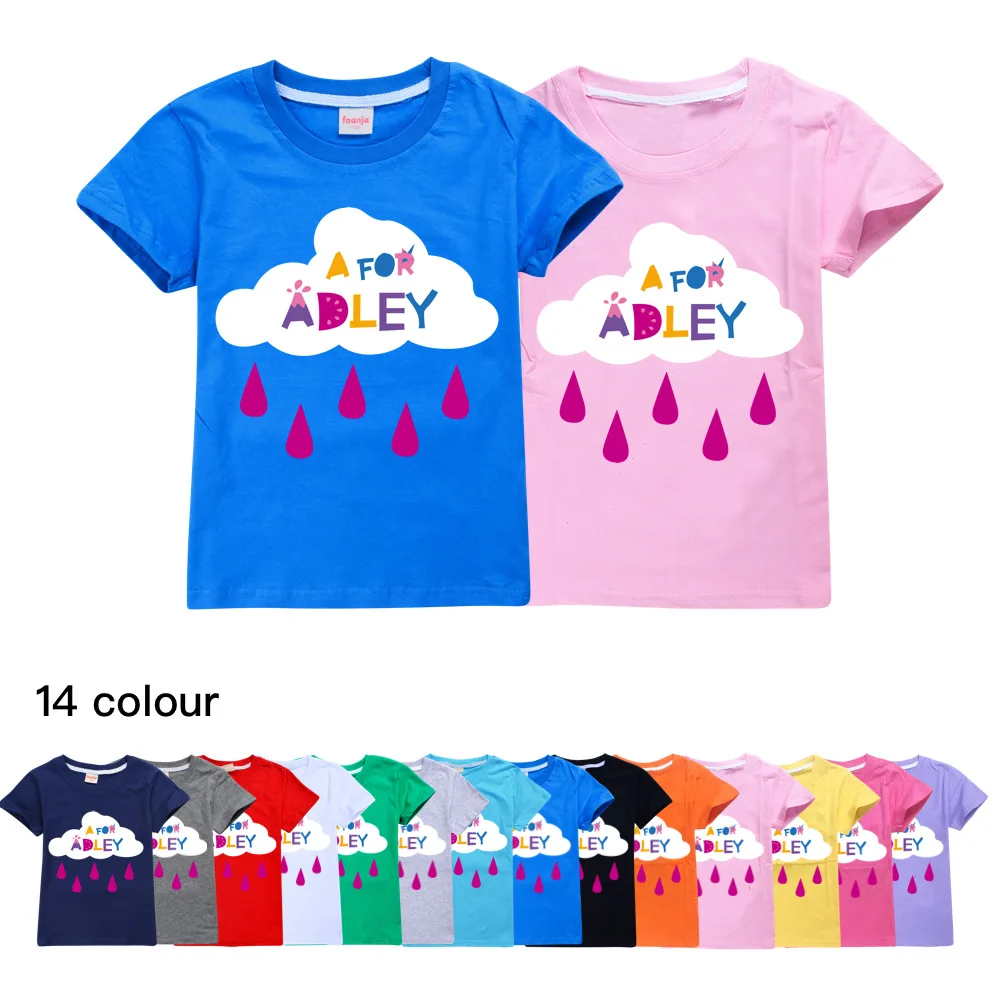 

A for Adley Tshirt Girls Boys Clothes 3D print T-shirt Short Sleeve Harajuku Streetwear Video New Game Fashion kids tees