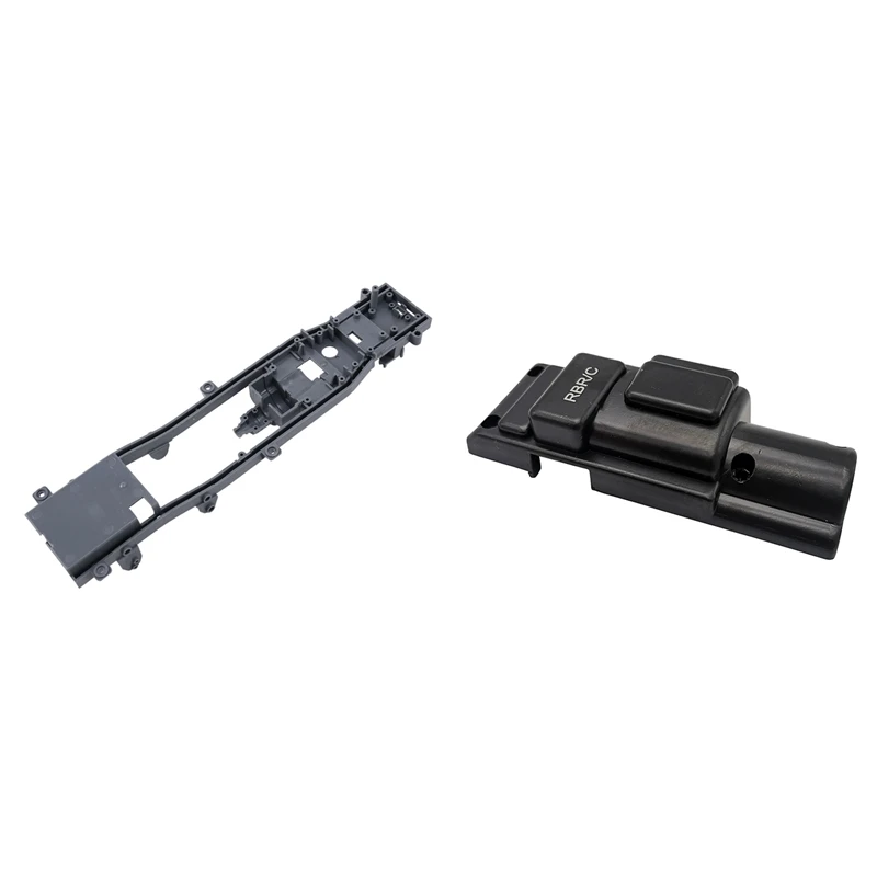 

RC Car Chassis Frame AD002 for WPL D12 1/10 & Metal Lower Chassis Armor Protector Skid Plate Accessories,Black