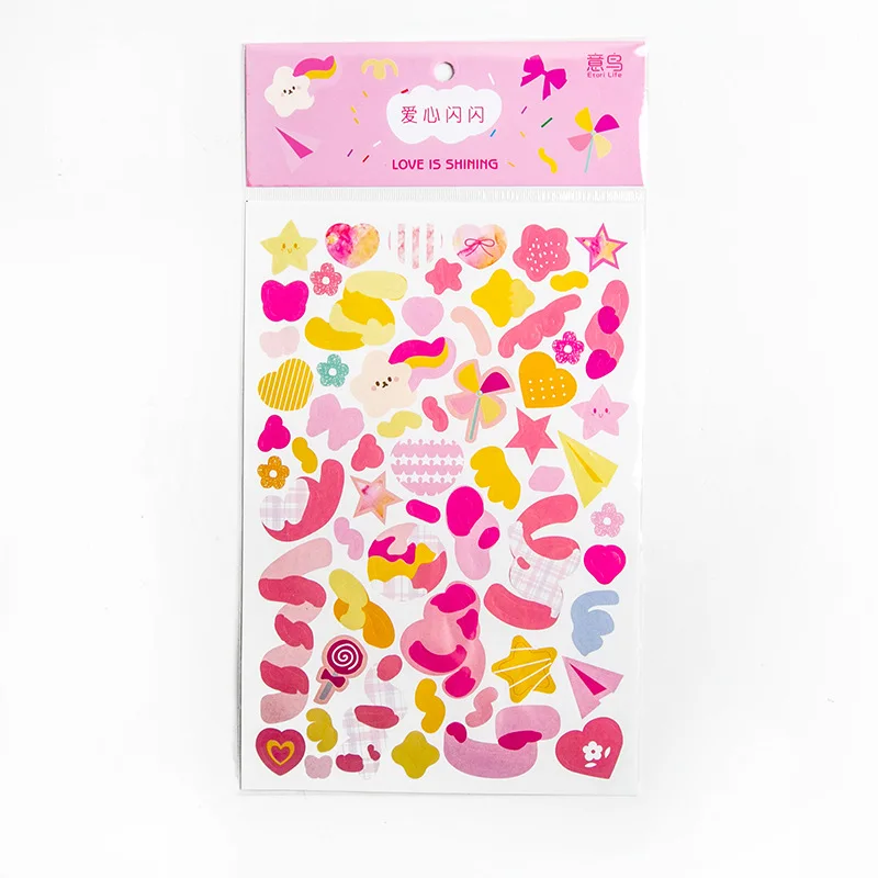 

1 Sheet Cute Rainbow Ribbon Decorative Stickers Scrapbooking DIY Diary Album Planner Coloured Stationery Sticker