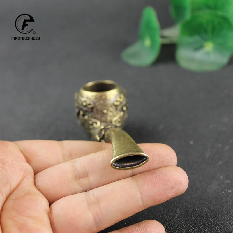 Классическая медная рыба цветы трубка дымоход длинное курительное украшение