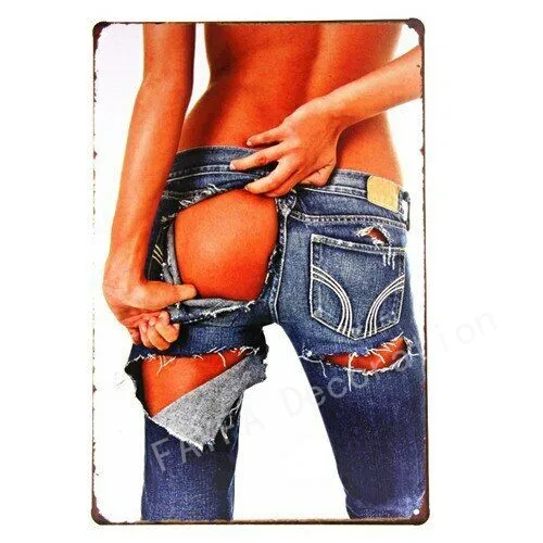 Винтажный Ретро сексуальный Pin Up Girl оловянный знак металлический Декор|Таблички