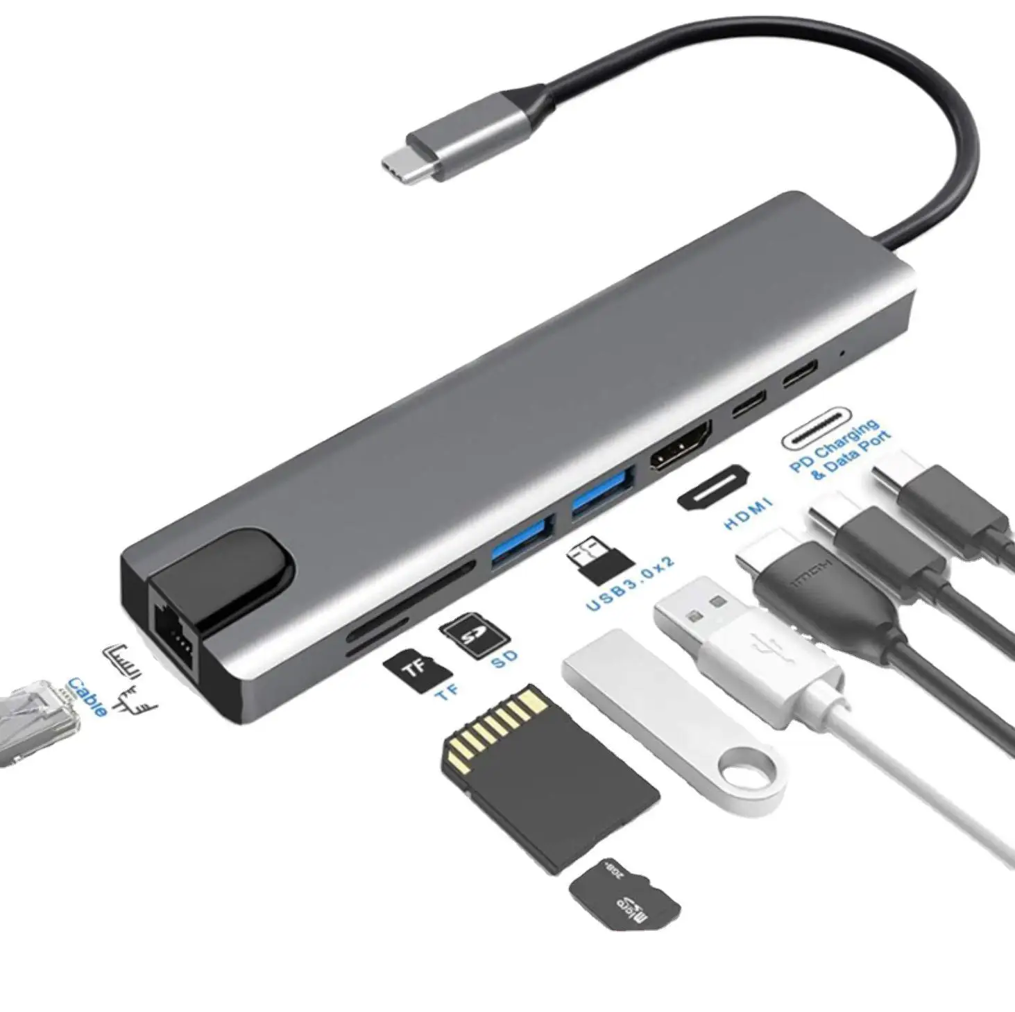 

Адаптер 8 в 1 для MacBook Pro Air