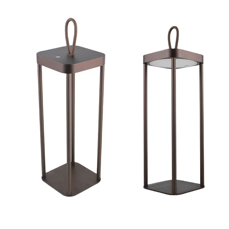 

Newest Rechargeable Battery Hanging Lantern Lamp Led Modern Decorative Dimmable camping outdoor Dining Table Side Led Lamp