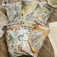 mr paper 10 designs 60 pcsbag vintage retro style a past series creative hand account decoration collage diy material stickers