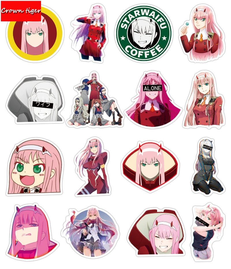Аниме дорогой в Фране Zero Two 02 наклейки для косплея DIY граффити водонепроницаемые