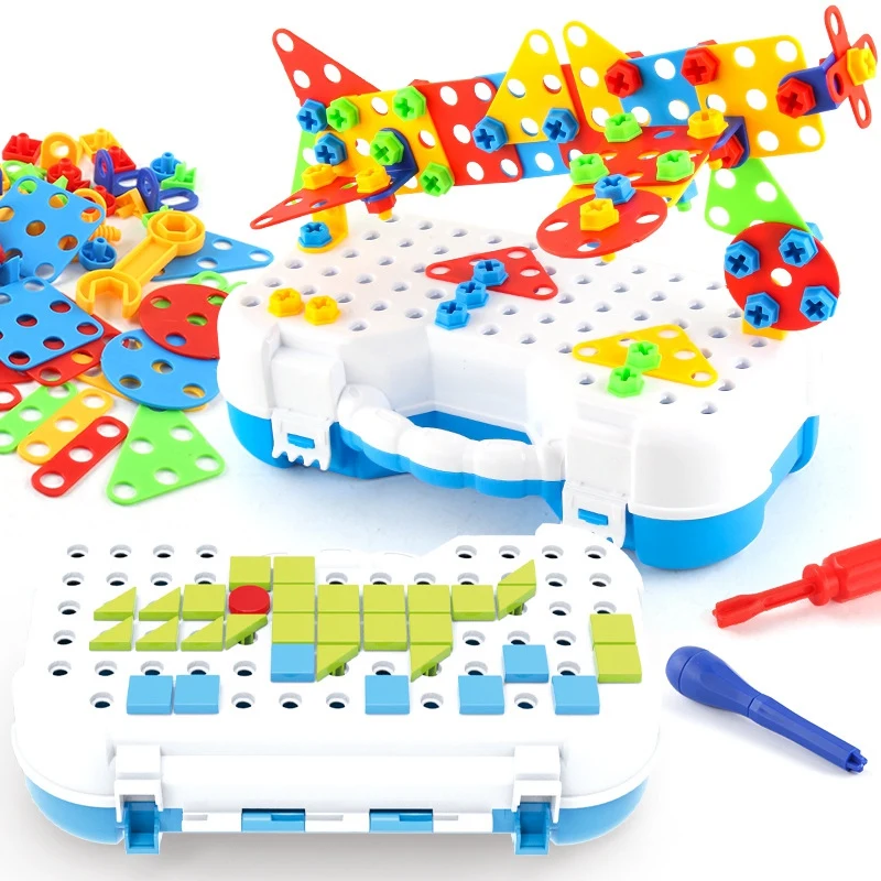 

Drill Design Puzzle Creative Toys 240Pc Manual Screwdriver Building Block Assembly DIY STEM Educational Construction Set