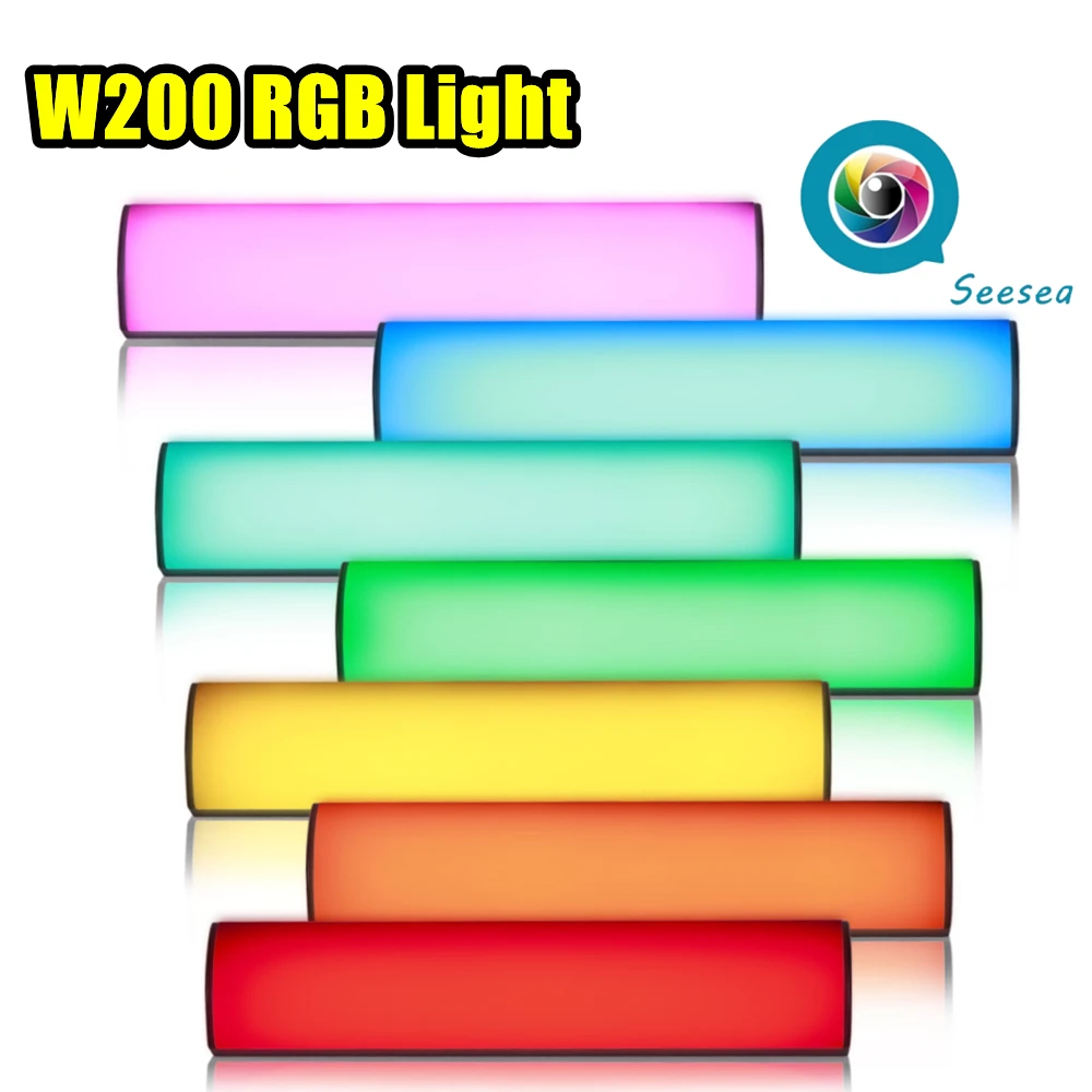 

W200 RGB LED Photography Light 7W 2500-9000K Handheld Light Video Soft Fill Light Wand 3000mAh Magnetic Creative Light