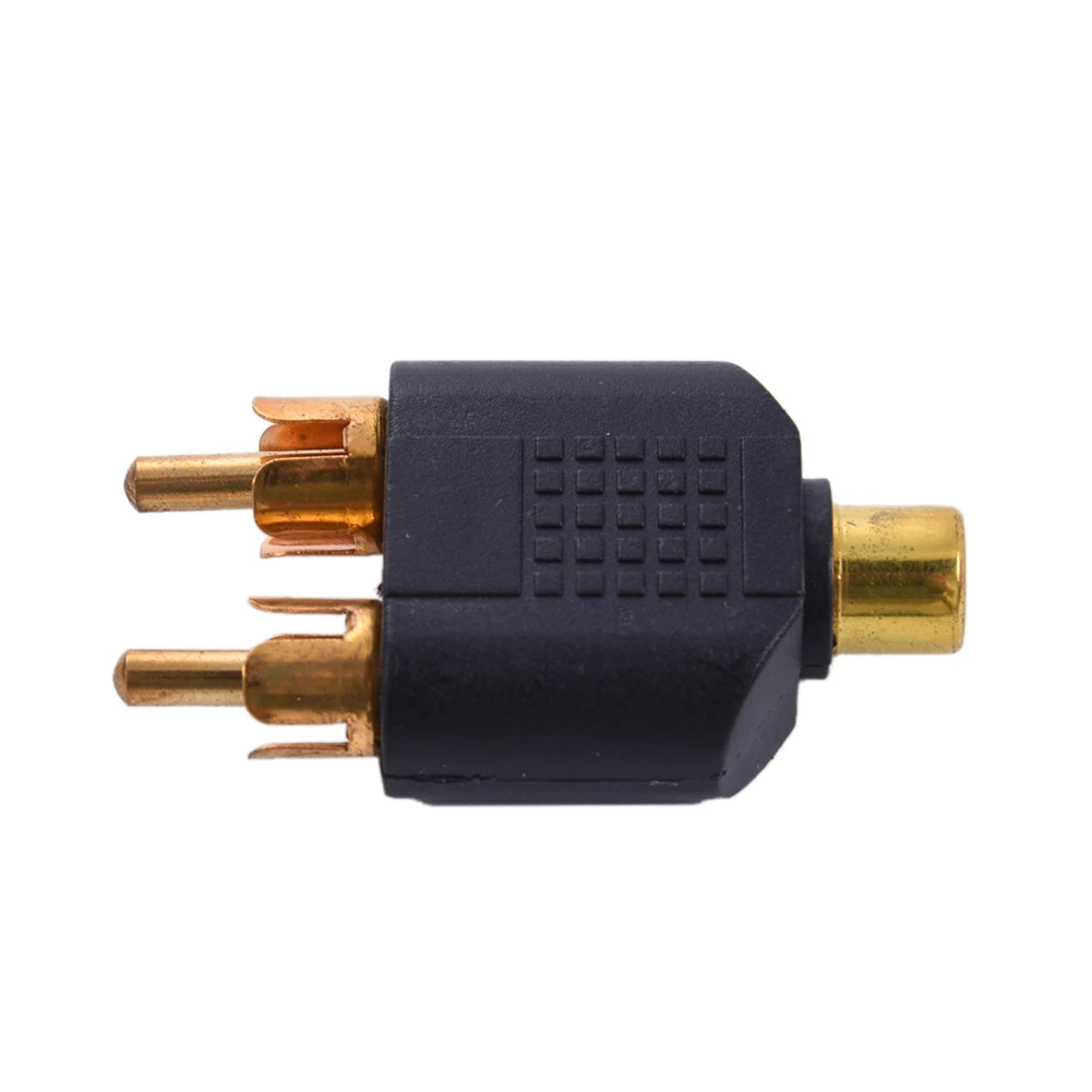 1RCA переходник мама 2RCA папа AV аудио разъем RCA Мама Y образный сплиттер|Беспроводные