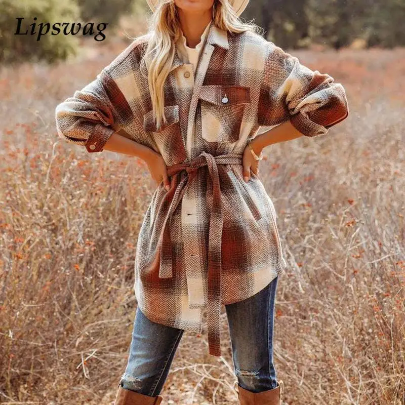 

Элегантная рубашка с воротником на пуговицах, стильный кардиган, топы, осенне-зимняя куртка с длинным рукавом, верхняя одежда в стиле Харадз...