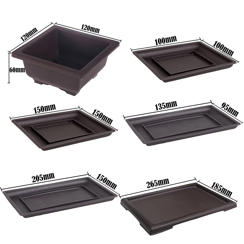 Цветочный горшок имитация пластика балкон квадратные пластиковые Горшки Бонсай