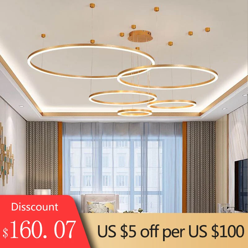 

Luxury LED Chandeliers Lighting For Kitchen Living room Loft Hanging Chain Nordic Gold Chandelier Bedroom Lamp lustre industriel