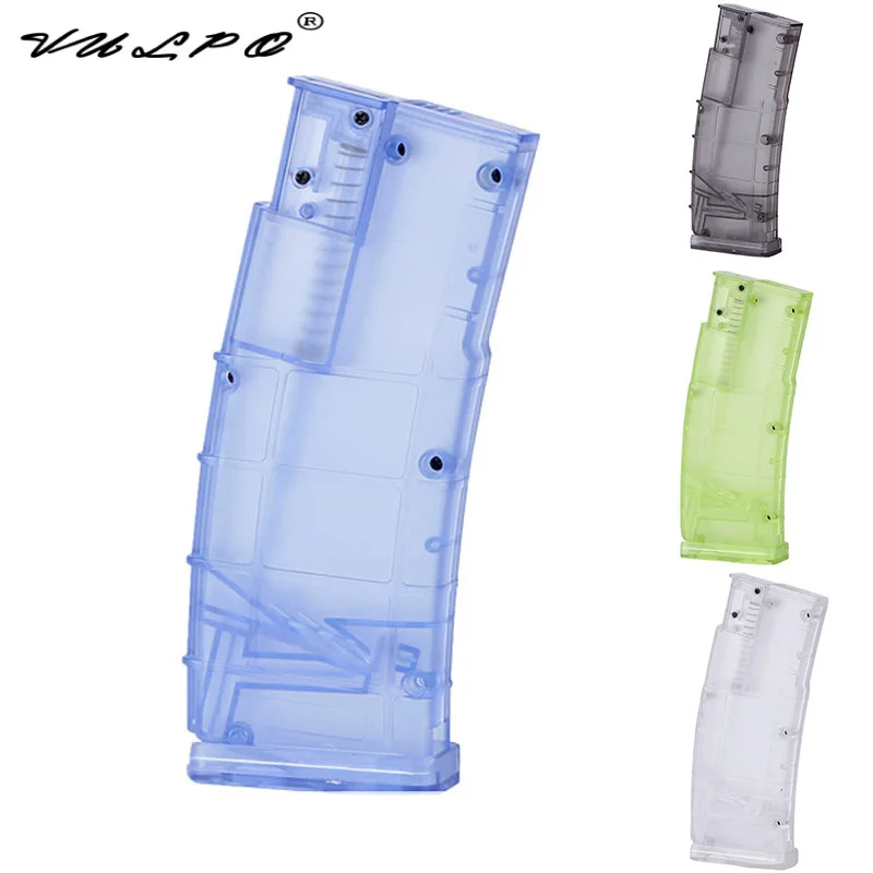 Пластиковый BB погрузчик VULPO 500rd BK/прозрачный/зеленый/синий для Airsoft AEG