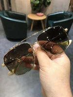 jiandan sunglasses classic metal round frame for men and women double bridge big size eyewear