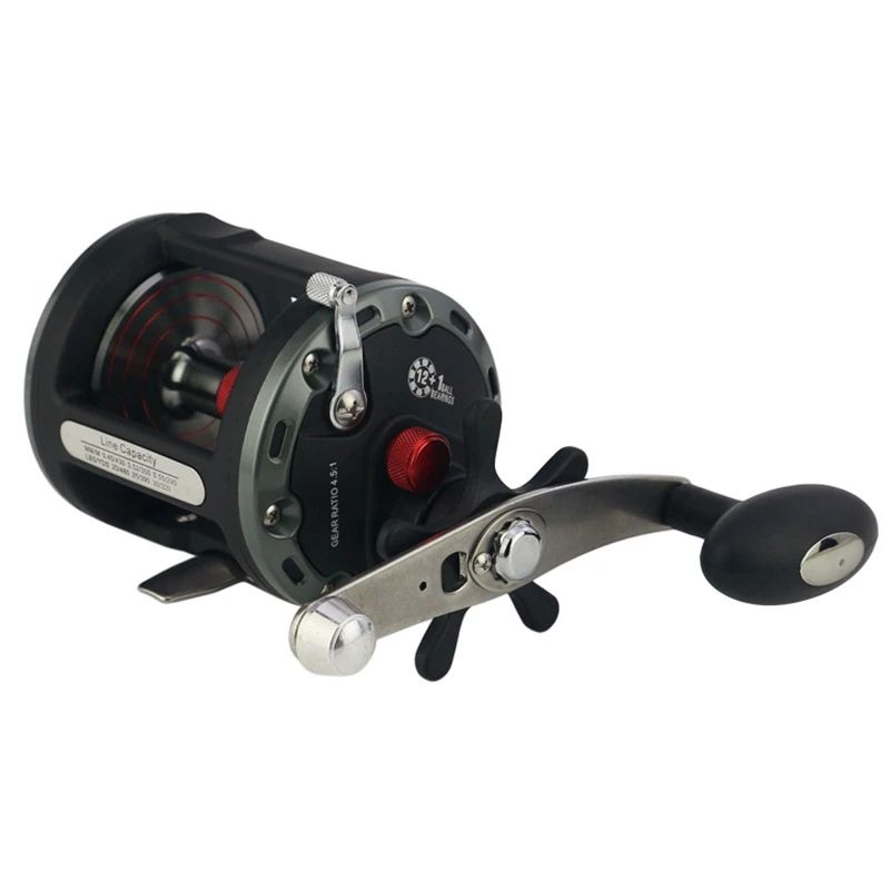 

REELSKING Drum Reel Right Hand Round Baitcasting Reel High Gear Ratio Sea Fishing Reel