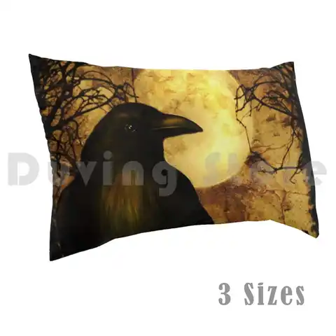 Чехол-Подушка с вороном шляпа темная Готическая ворона Poe Nevermore черная птица Эдгар Аллан Poe птицы