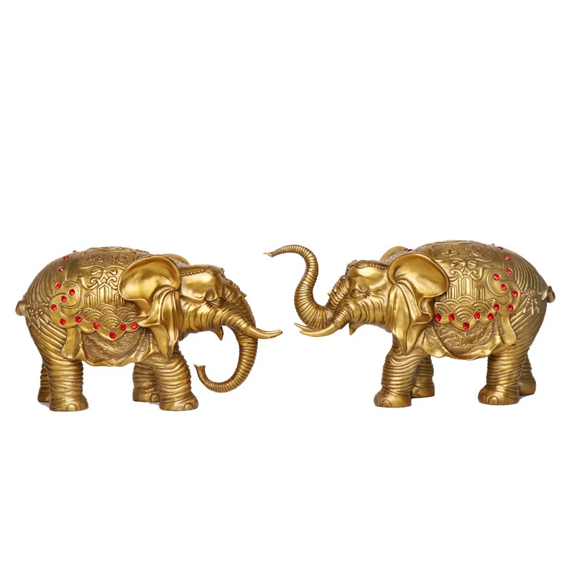 

Пара роскошных медных слонов Моцарта, украшение для дома
