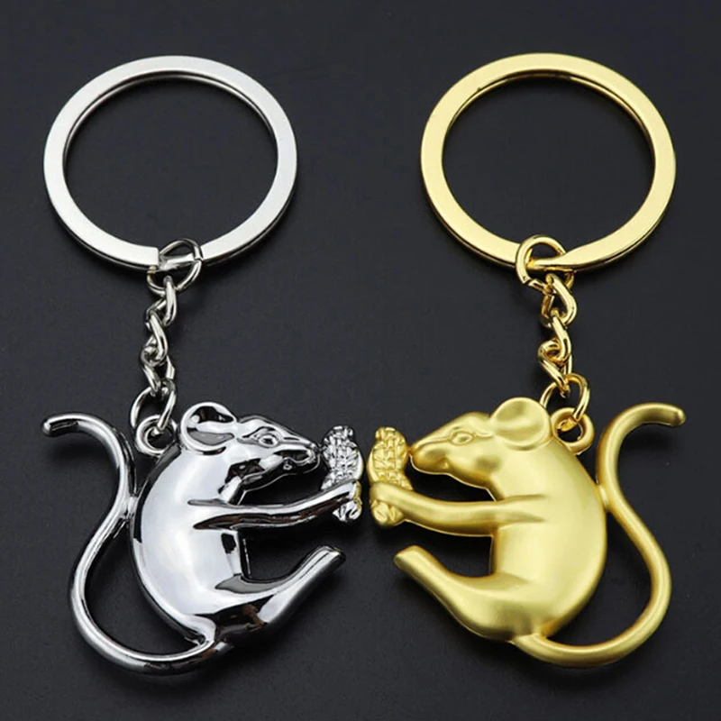 Ретро фэн шуй мышь брелок Висячие ювелирные изделия крыса китайский новый год