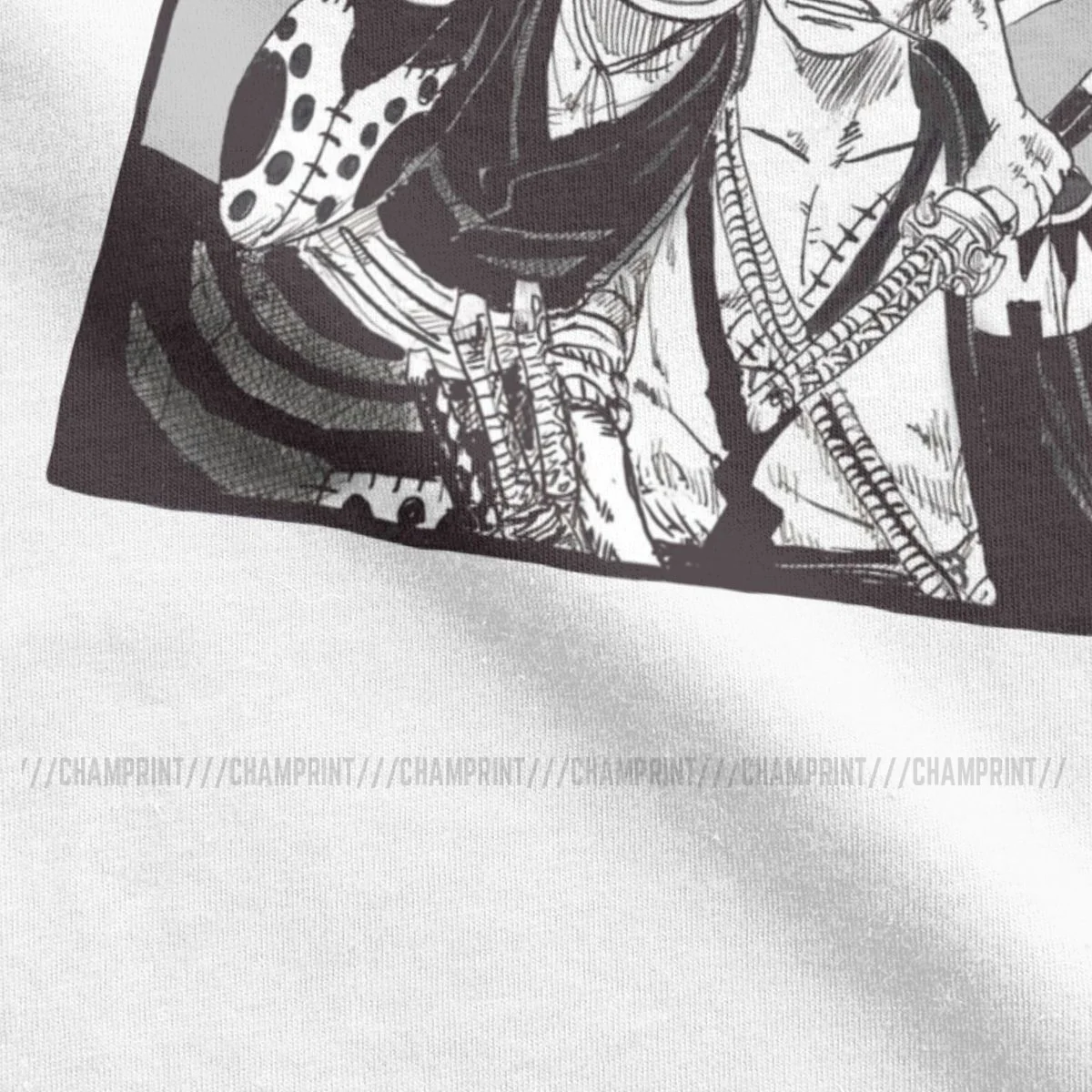 Футболка Luffy And Zoro Мужская слитная тенниска с коротким рукавом и круглым вырезом