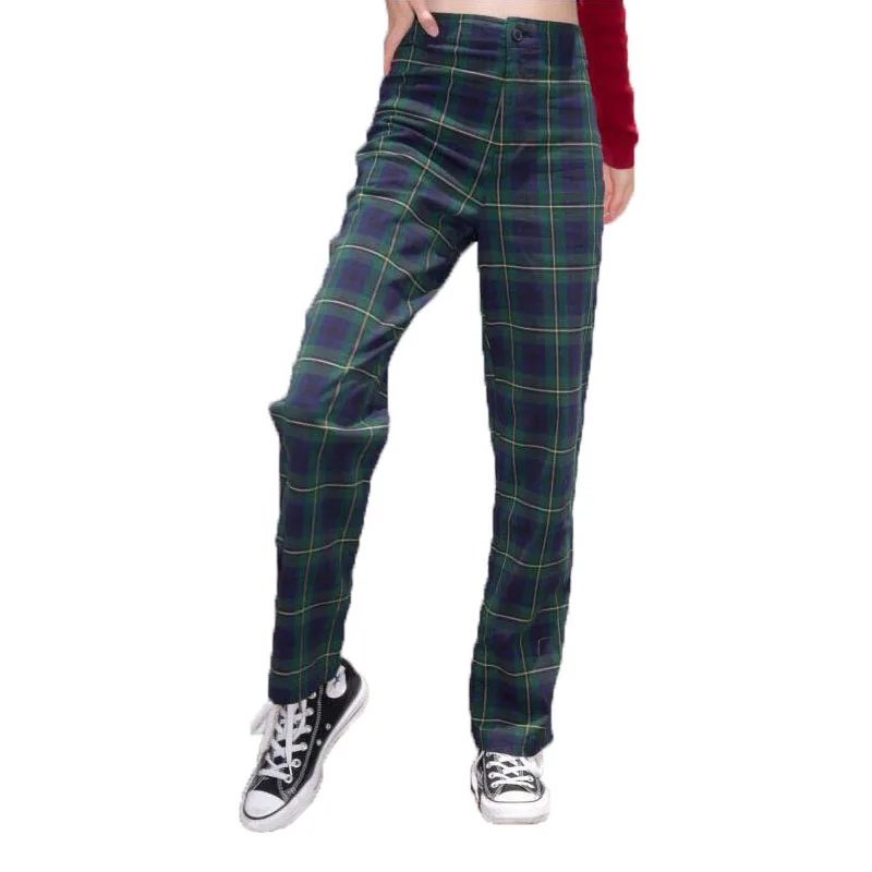 Летние женские брюки повседневные штаны в клетку|Брюки| |