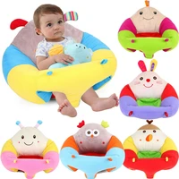 cute baby cartoon sofa support seat soft chair soft cover plush learn to sit up cushion portable learning chair washable cover