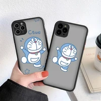 doraemon japan anime phone case matte transparent for iphone 7 8 11 12 plus mini x xs xr pro max cover