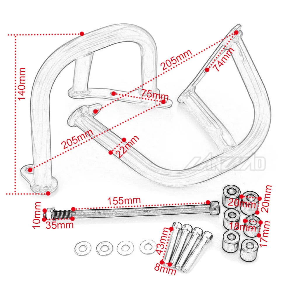Защитная трубка на бампер для мотоцикла оранжевая черная белая KTM DUKE 390 2013 2014 2015 2016