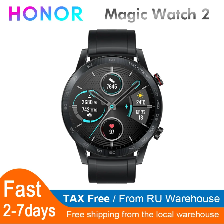 Фото В наличии глобальная версия Honor Magic Watch 2 Smart BT 5 1 Smartwatch 14 дней сердечного ритма