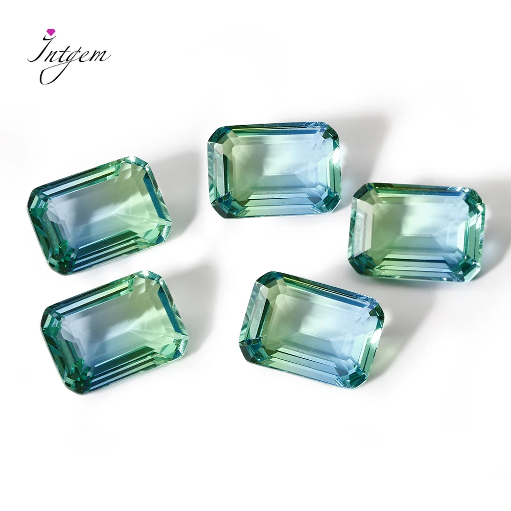 

Charms 10X14MM Real Loose Gemstones Rectangle Cut 6.3-6.5ct Tourmaline Stone Fine Jewelry Accessories For Gifts decoration 10pcs