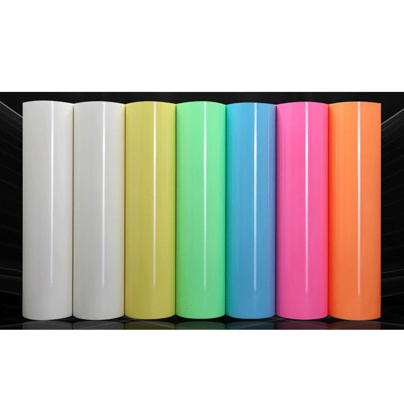 

Free shipping 1 sheet 25cmx25cm Luminous glow in dark Heat Transfer Vinyl noctilucent Heat Press Machine Tshirt Iron On HTV