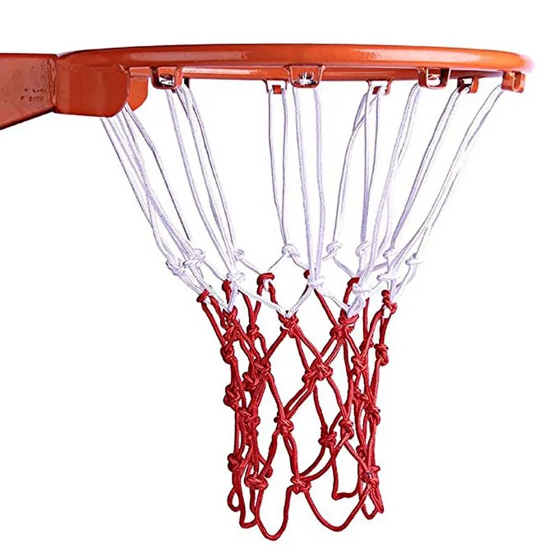 

Стандартная нейлоновая баскетбольная сетка с нитью, спортивный баскетбольный обруч, сетчатая задняя панель, окантовка для мяча, белый, крас...