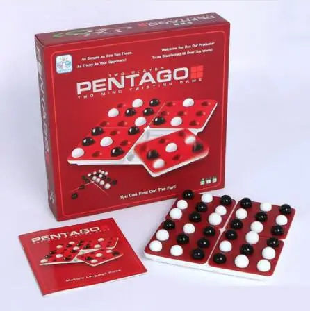 Новая настольная игра PENTAGO 2 игрока ночной бар шахматы Pentago настольная игра легко играть английская версия