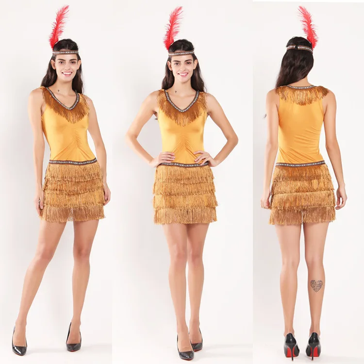 

Halloween Indian Costume Primitive Natives Savage Princess Role-Play Aboriginal People Cosplay