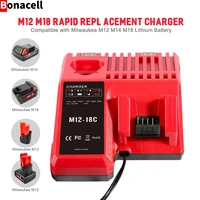 bonacell 12v18v li ion charger for milwaukee m12 m18 m14 n12 12v 48 59 2401 48 11 2402 power tools lithium ion %e2%80%8bbattery charger